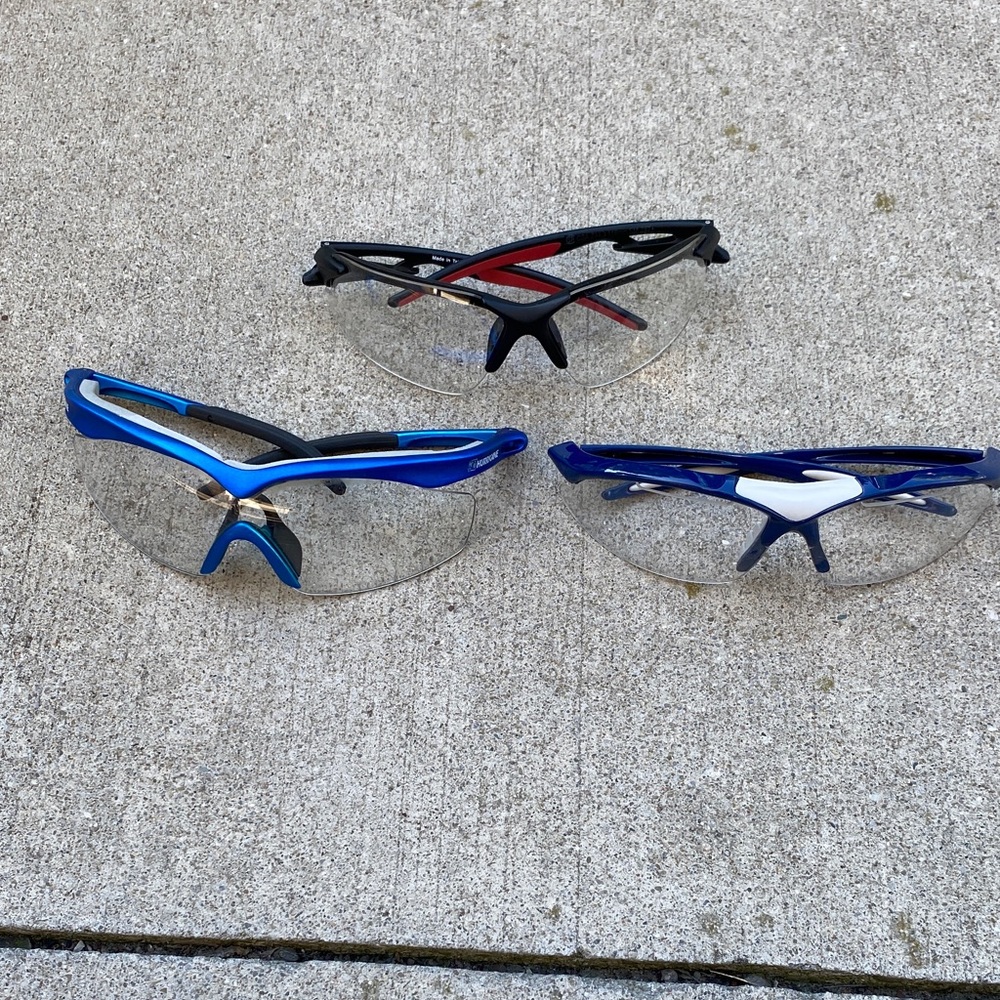Sport Safety Glasses - Black, Blue, Red